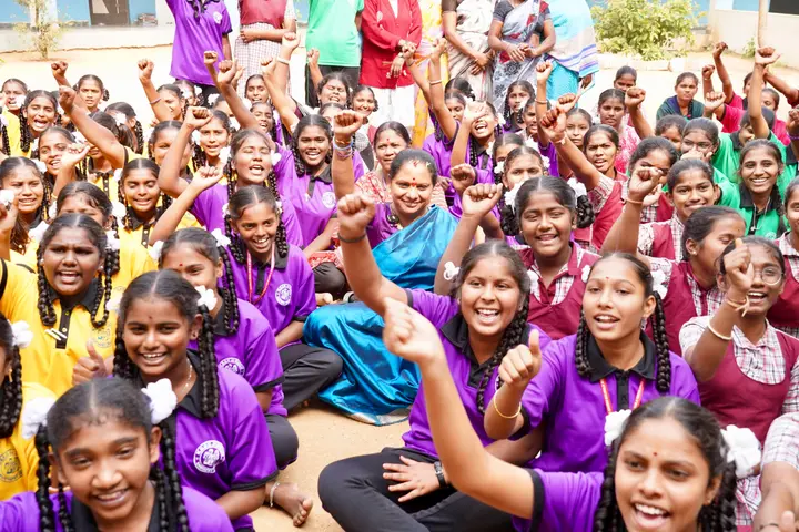 Students at the school gathering
