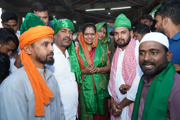 At the community gathering
