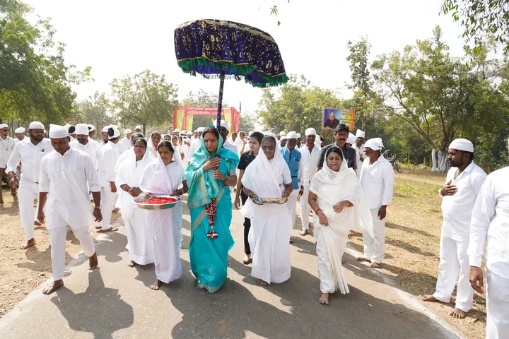 With the pilgrimage