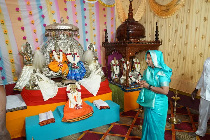 At the temple