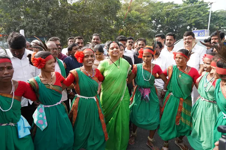 With the tribal community