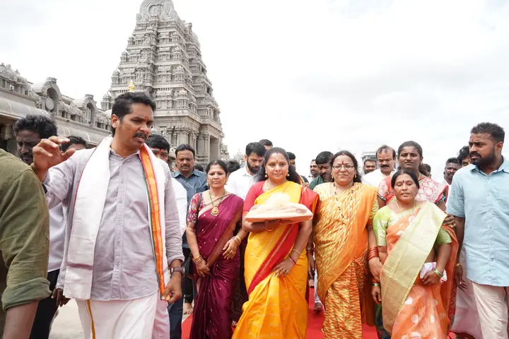 At the temple with the gathering