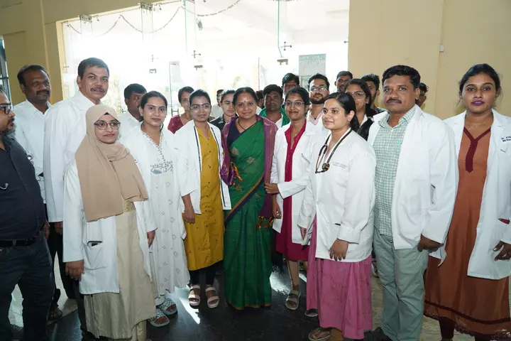 With the hospital's doctors and staff