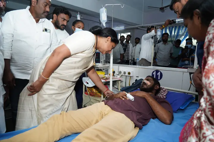 Attending to a patient