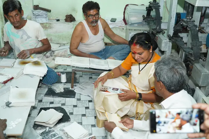 With a craftsman at his work